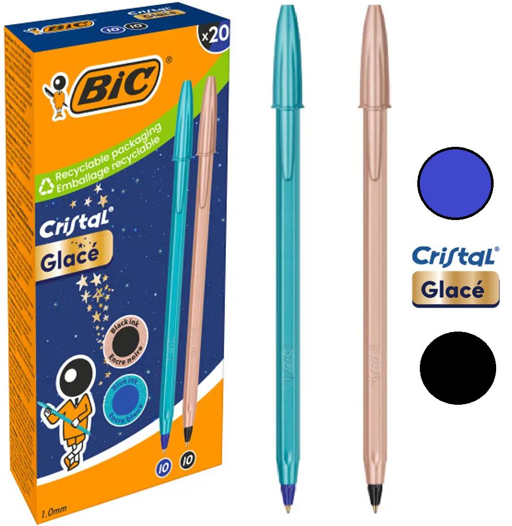 Bolígrafo Bic Cristal Glacé